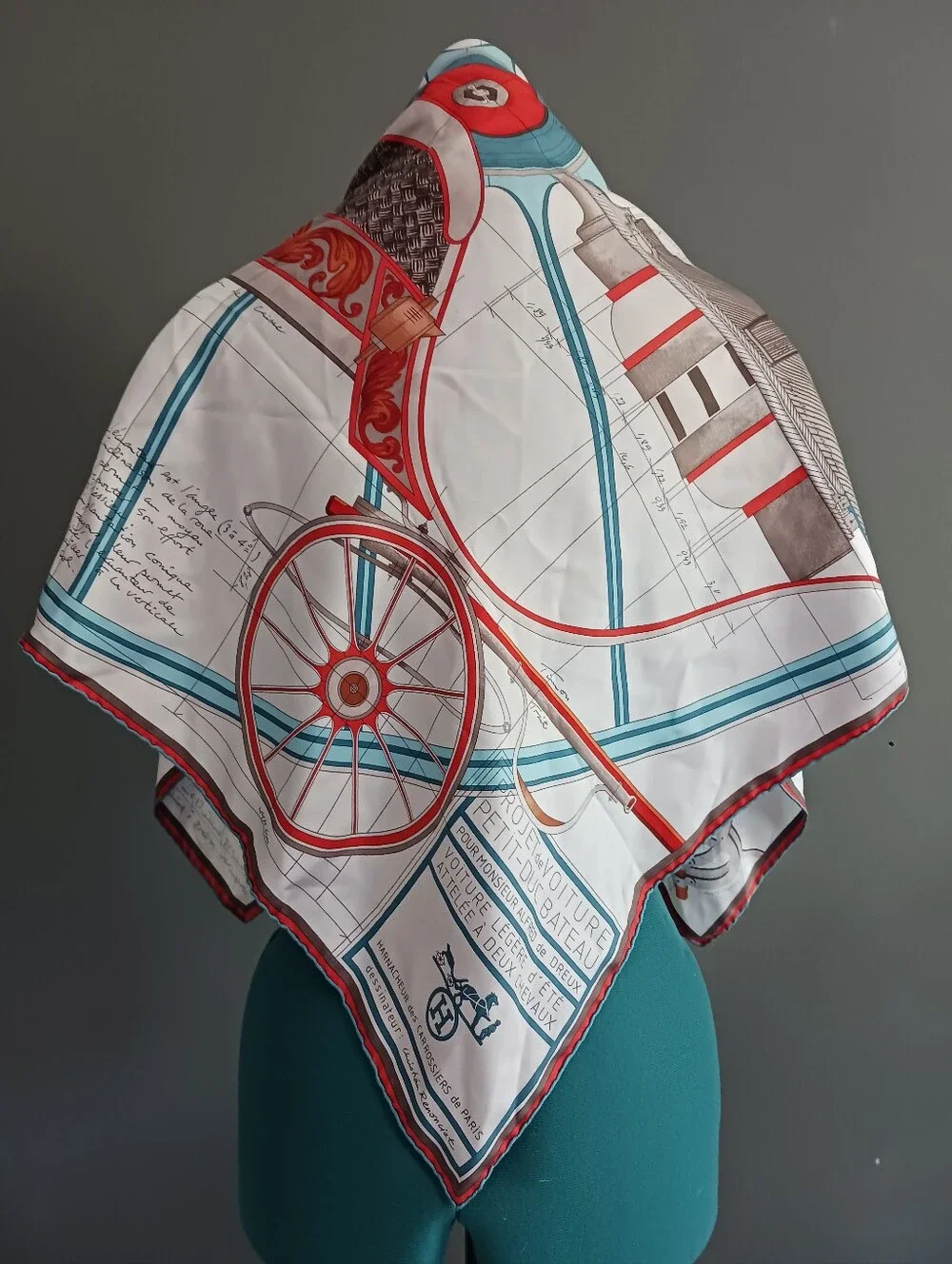 Hermes Project Voture 90 Silk Scarf 35" - Picture 9 of 15